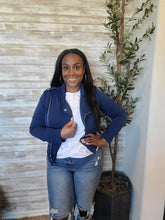 Load image into Gallery viewer, &quot;Zip Me Chic&quot; jacket in Dem Cowboys Blue