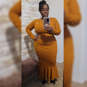 Pumpkin Spice Knit Dress