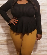 Load image into Gallery viewer, Long Sleeved Peplum Chic