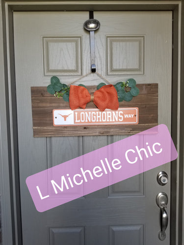 L Michelle Chic Wood Plaque 28 in wide, 10 in height