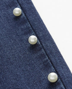 Pearl Seam Chic Denim