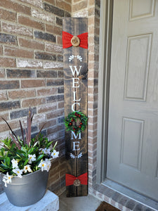 L Michelle Chic Home Decor Wood Signs - 6ft WELCOME with 4 Interchangable Wreaths (Up to 2 weeks processing time)