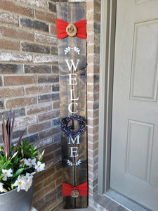 L Michelle Chic Home Decor Wood Signs - 6ft WELCOME with 4 Interchangable Wreaths (Up to 2 weeks processing time)