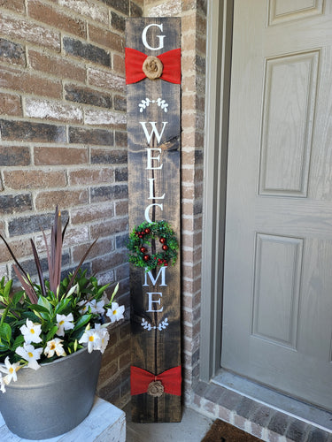 L Michelle Chic Home Decor Wood Signs - 6ft WELCOME with 4 Interchangable Wreaths (Up to 2 weeks processing time)