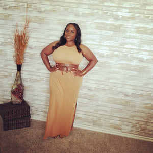 "Brown Sugar" Cute and Chic Maxi Dress