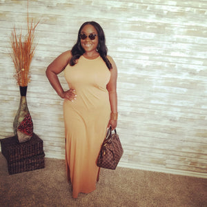 "Brown Sugar" Cute and Chic Maxi Dress