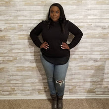 Load image into Gallery viewer, &quot;Black Sheer Chic&quot; Sweater