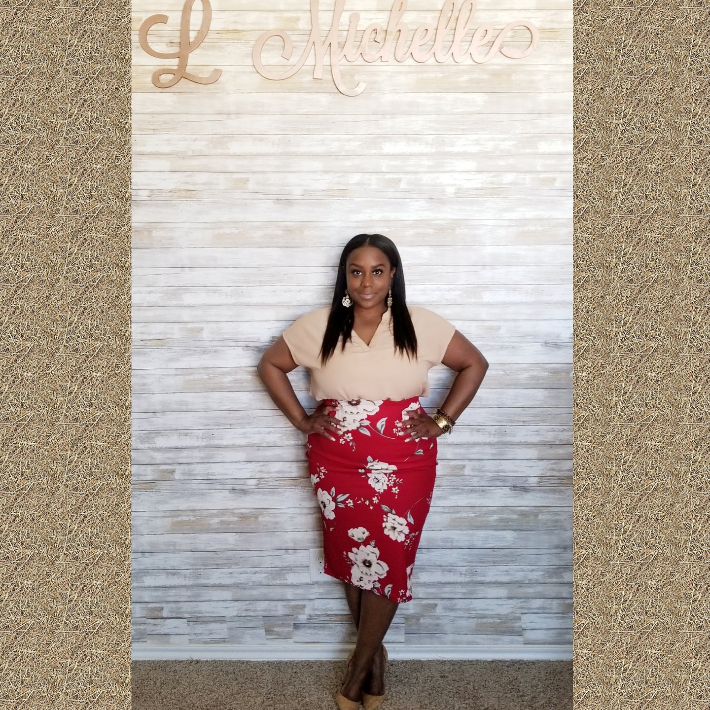 Flowered Chic Pencil Skirts