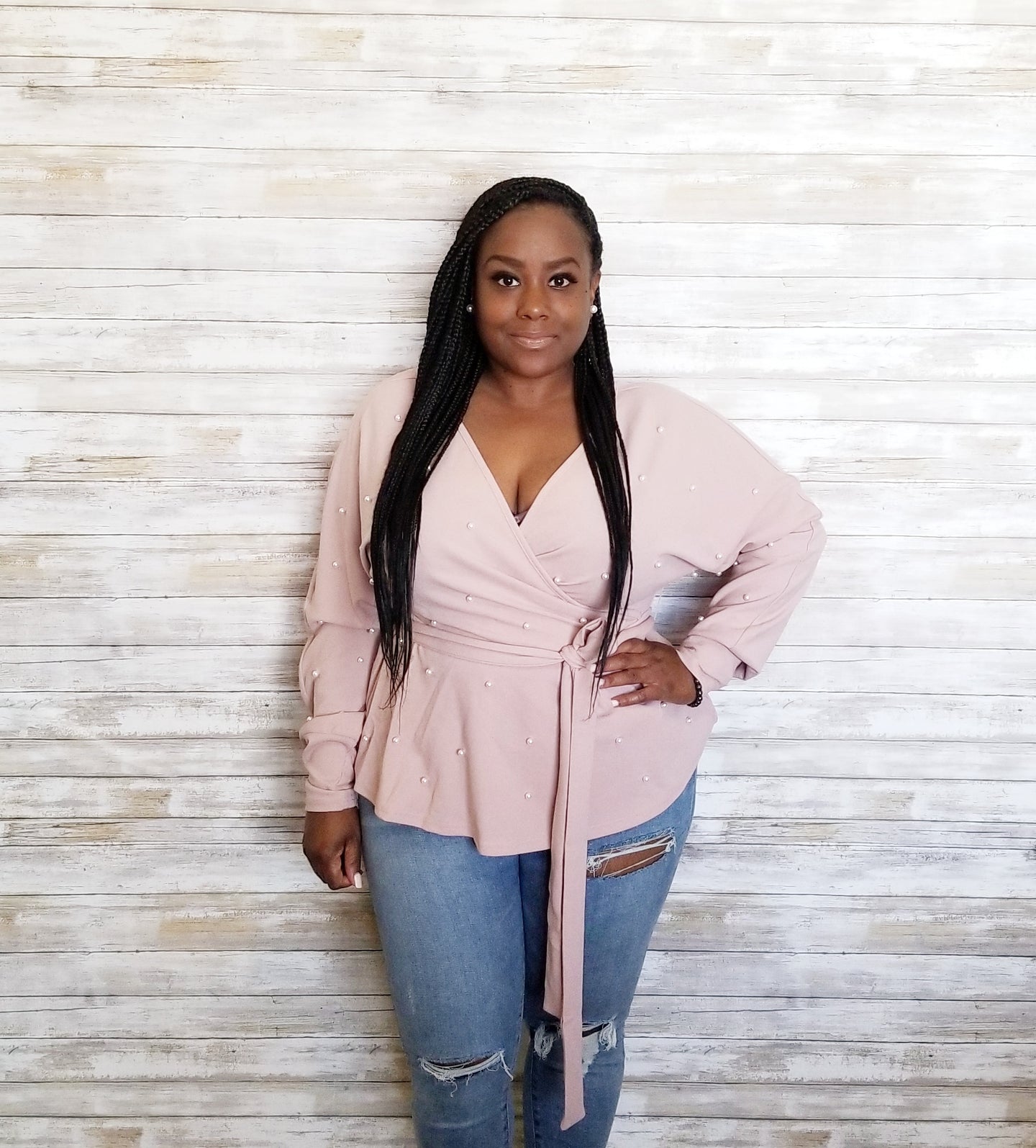 Batwing Pearl Top (Chic Plus Options)
