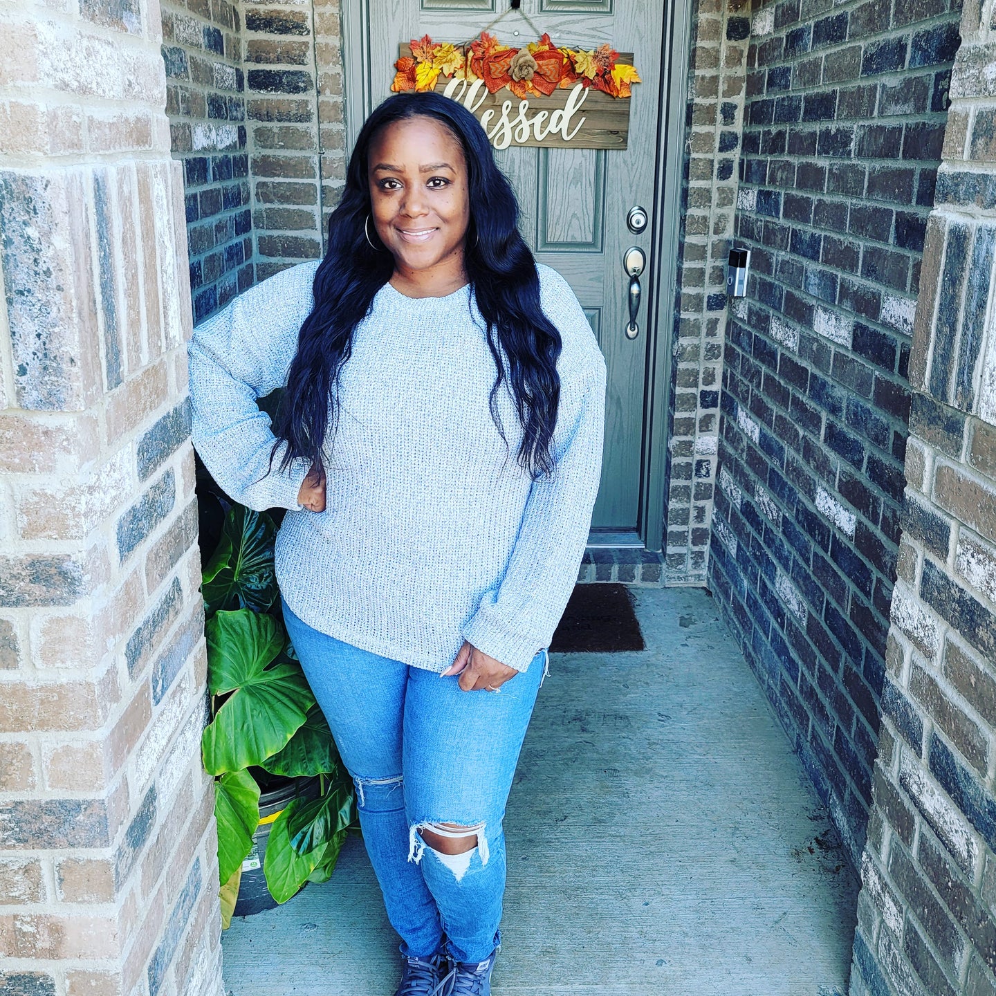 Button Back Knit Sweater