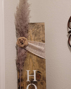 L Michelle Chic Home Decor Wood Signs - 6ft with Pampas Grass Accent (Up to 2 weeks processing time)